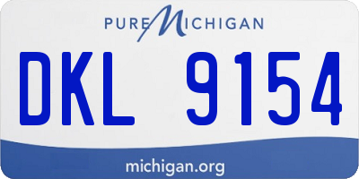 MI license plate DKL9154
