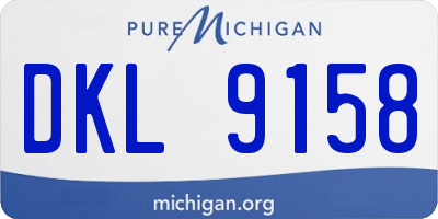 MI license plate DKL9158