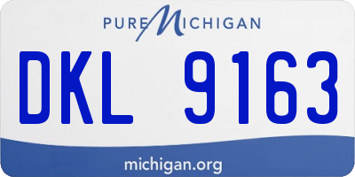 MI license plate DKL9163