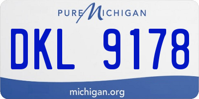 MI license plate DKL9178