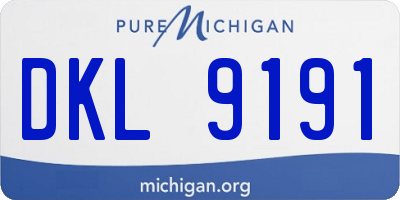 MI license plate DKL9191