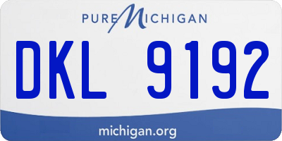 MI license plate DKL9192