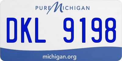 MI license plate DKL9198
