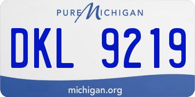 MI license plate DKL9219