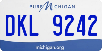 MI license plate DKL9242
