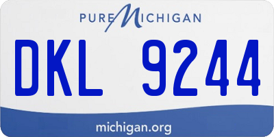 MI license plate DKL9244