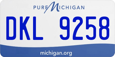 MI license plate DKL9258