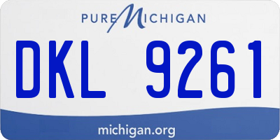 MI license plate DKL9261