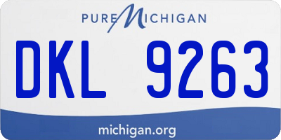 MI license plate DKL9263