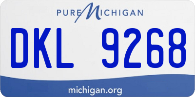 MI license plate DKL9268