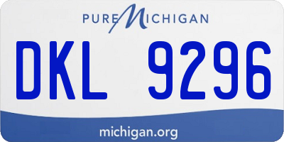 MI license plate DKL9296
