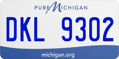 MI license plate DKL9302