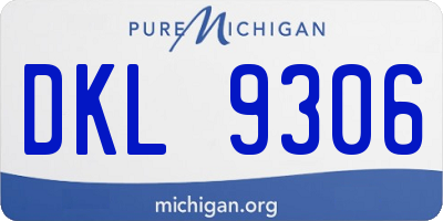 MI license plate DKL9306