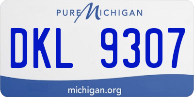 MI license plate DKL9307