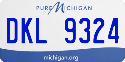 MI license plate DKL9324