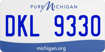 MI license plate DKL9330