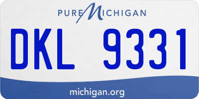 MI license plate DKL9331