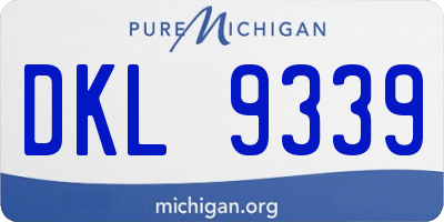 MI license plate DKL9339