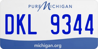 MI license plate DKL9344