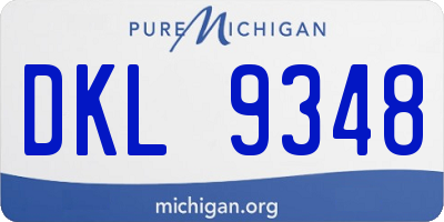 MI license plate DKL9348