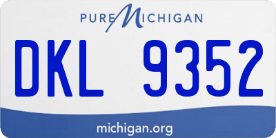 MI license plate DKL9352