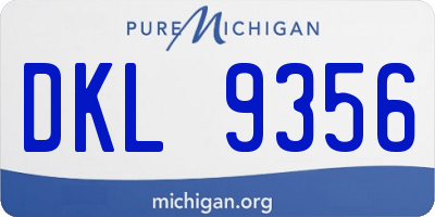 MI license plate DKL9356
