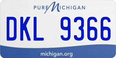 MI license plate DKL9366