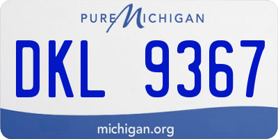 MI license plate DKL9367