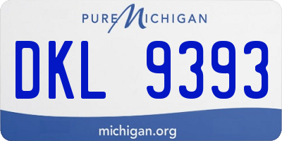 MI license plate DKL9393
