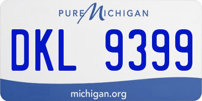 MI license plate DKL9399