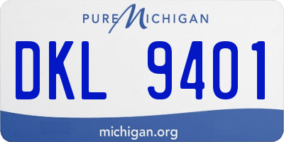 MI license plate DKL9401