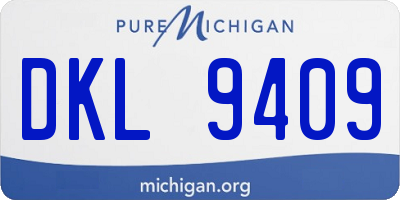 MI license plate DKL9409