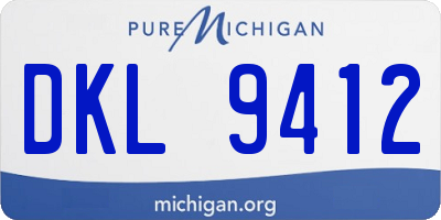 MI license plate DKL9412