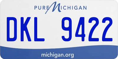 MI license plate DKL9422