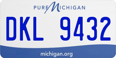 MI license plate DKL9432