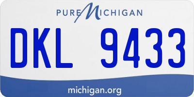 MI license plate DKL9433