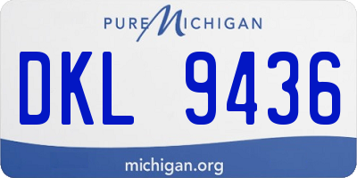 MI license plate DKL9436