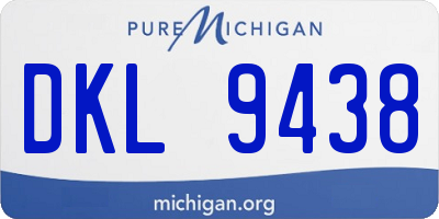 MI license plate DKL9438