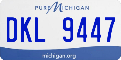MI license plate DKL9447