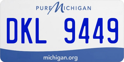MI license plate DKL9449