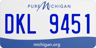 MI license plate DKL9451
