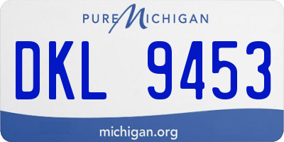 MI license plate DKL9453