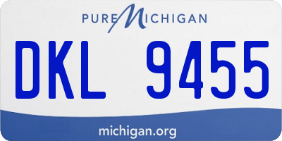 MI license plate DKL9455