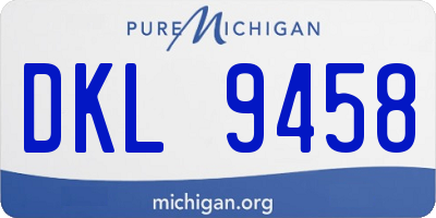 MI license plate DKL9458