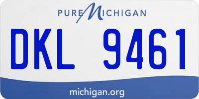 MI license plate DKL9461
