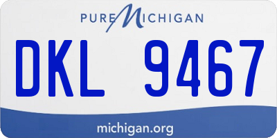 MI license plate DKL9467
