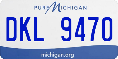 MI license plate DKL9470