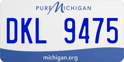 MI license plate DKL9475