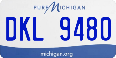 MI license plate DKL9480