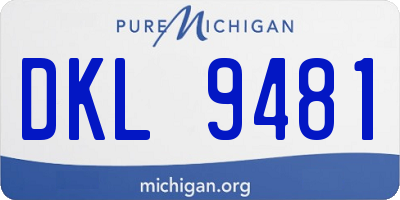 MI license plate DKL9481